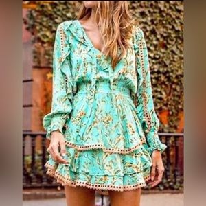 🌸 BNWT Spell Maisie Playdress Vintage Turquoise Size XS